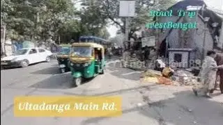 Ultadanga Main Road Kolkata||Road Trip Westbengal||Aurobindo Bridge||Kolkata Bidhan Nagar Road