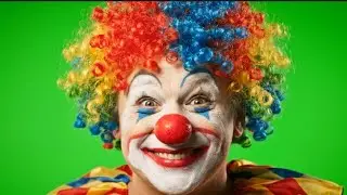 10 Full-Body Clown Emotions on Green Screen - Clown Green Screen 