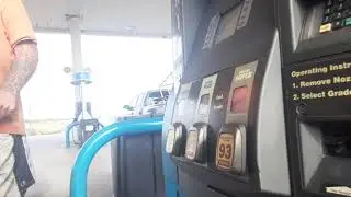pumping gas and random homeless guy started talking to us