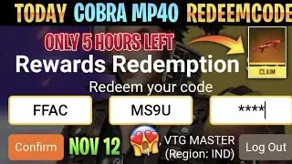 COBRA MP40 REDEEM CODE IN TAMIL | TODAY REDEEM CODE