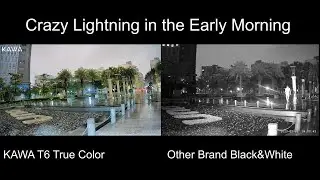 KAWA T6 Pro security camera Next-Gen Color Night Vision Crazy Lightning at late night
