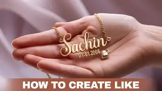How To Create Like This AI Images | AI Golden Chain Name Create Image @fededitz