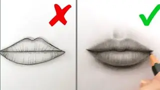 how to draw realistic lips easy step by step