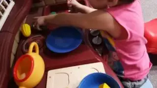 Cooking time!!  - Baby Elza (2 years and 2 months)