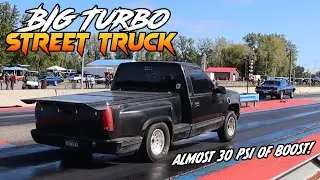 We Drove 3 Hours To A New Track And The Turbo OBS Street Truck Hauled A**!  ...until it broke lol