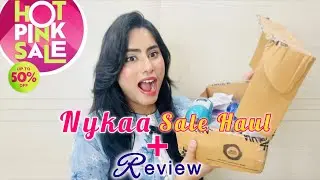 Nykaa Hot Pink Sale Haul with “REVIEW” || Latest Nykaa haul video #nykaahaul #skincare #makeup