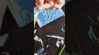 washi landscape collage cards