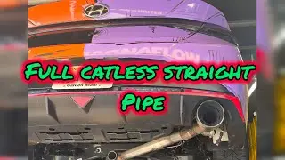 custom catless straight pipe Elantra N no muffler or resonator