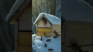 Bees: Winter 🐝 vs. Summer 🌸 #winterbees #summerbees #beelife #geohoney