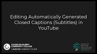 YouTube Edit Auto Captions - include accurate subtitles!