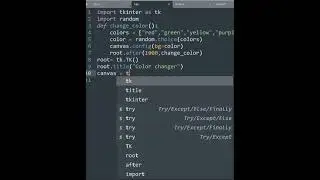 Color Changing App GUI Using Tkinter Library in Python 