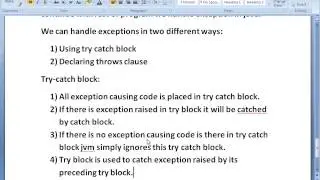 Java exception handling tutorials Try catch Block