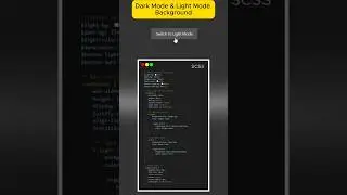 Dark Mode & Light Mode Background Toggle in React JS! 🚀 