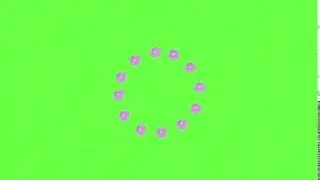 Flower Circle Transition Green Screen
