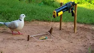 Amazing Bird Trap Make Gun - The Best Wild Pigeon Trap