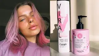 Dying My Hair Pink! 100% Vegan Product Maria Nila v.s Non-Vegan Celeb Luxury Viral Pink Shampoo