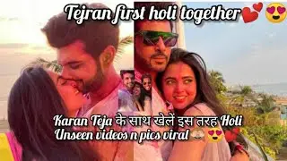 Tejasswi nd Karan की काफी सारी unseen Videos और pics मिली Holi party से🙈l Tejran playing holi like.?