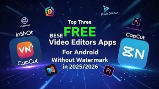Top Three Best FREE Video Editors Apps For Android Without Watermark in 2024🎬