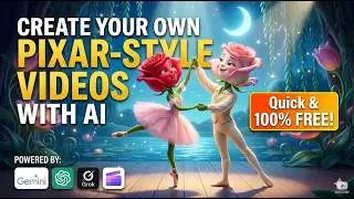 100% Free and Fast Pixar-Style Video Creation using AI