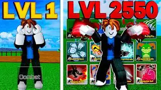 LEVEL 1 TO 2550 With ONLY Fighting Styles in BLOX FRUITS!