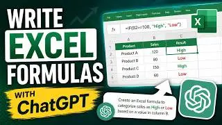 Write Excel formulas with ChatGPT