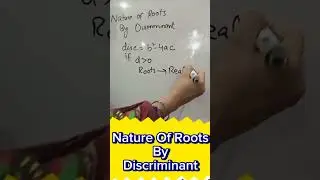Nature of roots depends upon discriminant #maths #fsc #mathematics #quadraticequation #roots