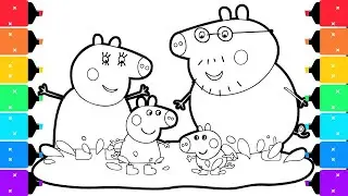 Peppa Pig Coloring Pages for Kids | How to Color Peppa Pig Family