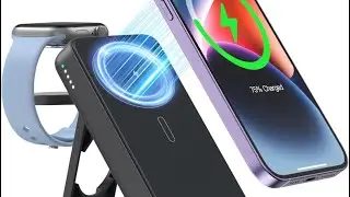 Magnetic Portable Charger for iPhone and Apple Watch by NewQ