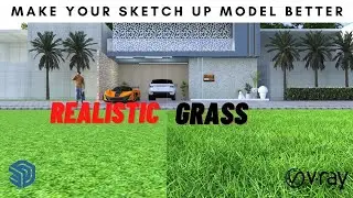 How to make realistic grass in sketchup ? (hindi)