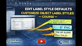 Edit Label Style Defaults - Customize Object Label Styles Course 