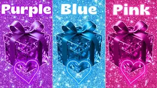 Choose your gift 🎁🪄 ||3 gift box challenge ||Pink vs Blue vs Purple 💗💙💜 