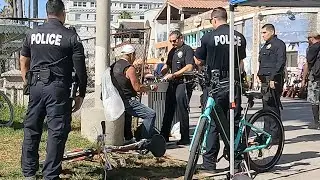 Drunk Lashes Out At Police Then Collapses At Venice Beach