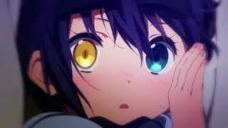 Escena romántica del anime Chuunibyou - Momentos románticos de Chuunibyou demo koi ga shitai ren