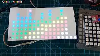 arduinoFFT with  8x16 WS2812 RGB Led Matrix And ESP32 16Band