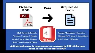 Como converter arquivo PDF em formato de arquivo de texto na exportação de PDF no iPhone e iPad?