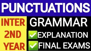 PUNCTUATIONS IN ENGLISH INTER 2ND YEAR 
