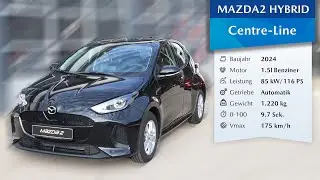 2024 Mazda2 1.5 Centre-Line 116 PS | Opera Black (49W) | 360° Ansicht + Innenraum (4K)