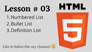 HTML lesson 03 | LIST | Basic Level