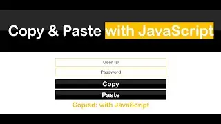 Copy & Paste with JavaScript - HTML | CSS  | JS  (Full Video - 