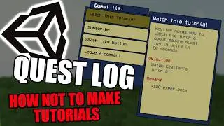 How to make quest log | Unity in 90 seconds