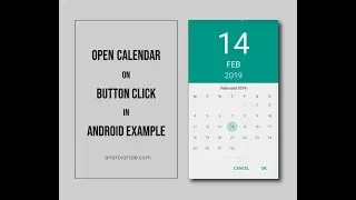 open calendar on button click in android example