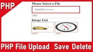 PHP PDO File Upload-How to Php File Uploading, Save, Delete and Using MYSQL Database with CSS, HTML