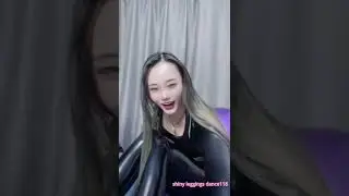 sexy shiny leggings dance latex皮裤热舞 jiu part1