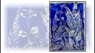 "Magic on the gel plate" fusing Lavinia Stamps and acrylic paint - piece no.2 Video Tutorial