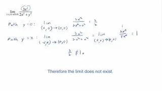 14.2.2c: Showing a Limit Doesn't Exist Using Paths