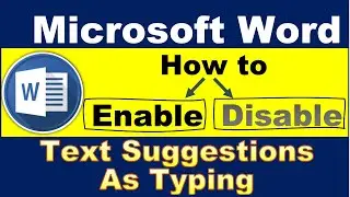How to disable and enable predictive text in Microsoft Word