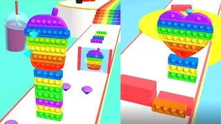 🌈FIDGET RUSH  🌈👸 Satisfying Video Gameplay Walkthrough  All Levels Ep 13