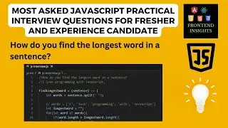 Javascript coding interview question | find the longest word in a sentence in javascript #js #FI
