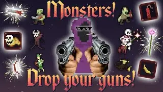 Monsters! Drop Your Guns!  FEAT.  Spells Evolutions (Noita's mods)