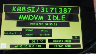 Nextion 7 inch display showing the list function.